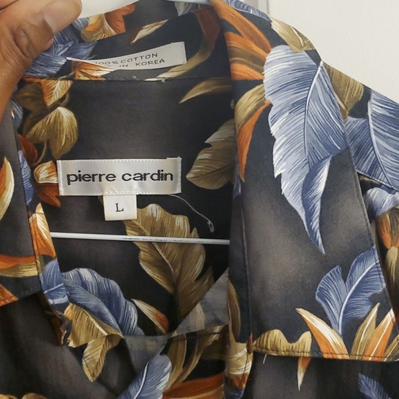 MENS VINTAGE FLORAL SHIRT PIERRE CARDIN SIZE L - Picture 4 of 7